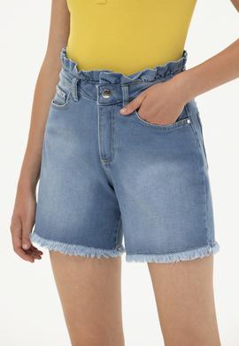 Kadın Mavi Jean Şort - 50246361002