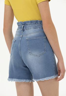 Kadın Mavi Jean Şort - 50246361002