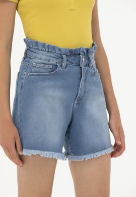 Kadın Mavi Jean Şort - 50246361002
