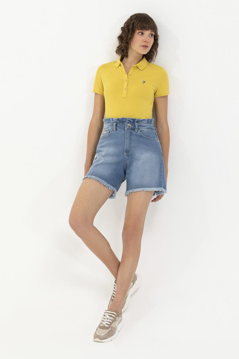 Kadın Mavi Jean Şort - 50246361002