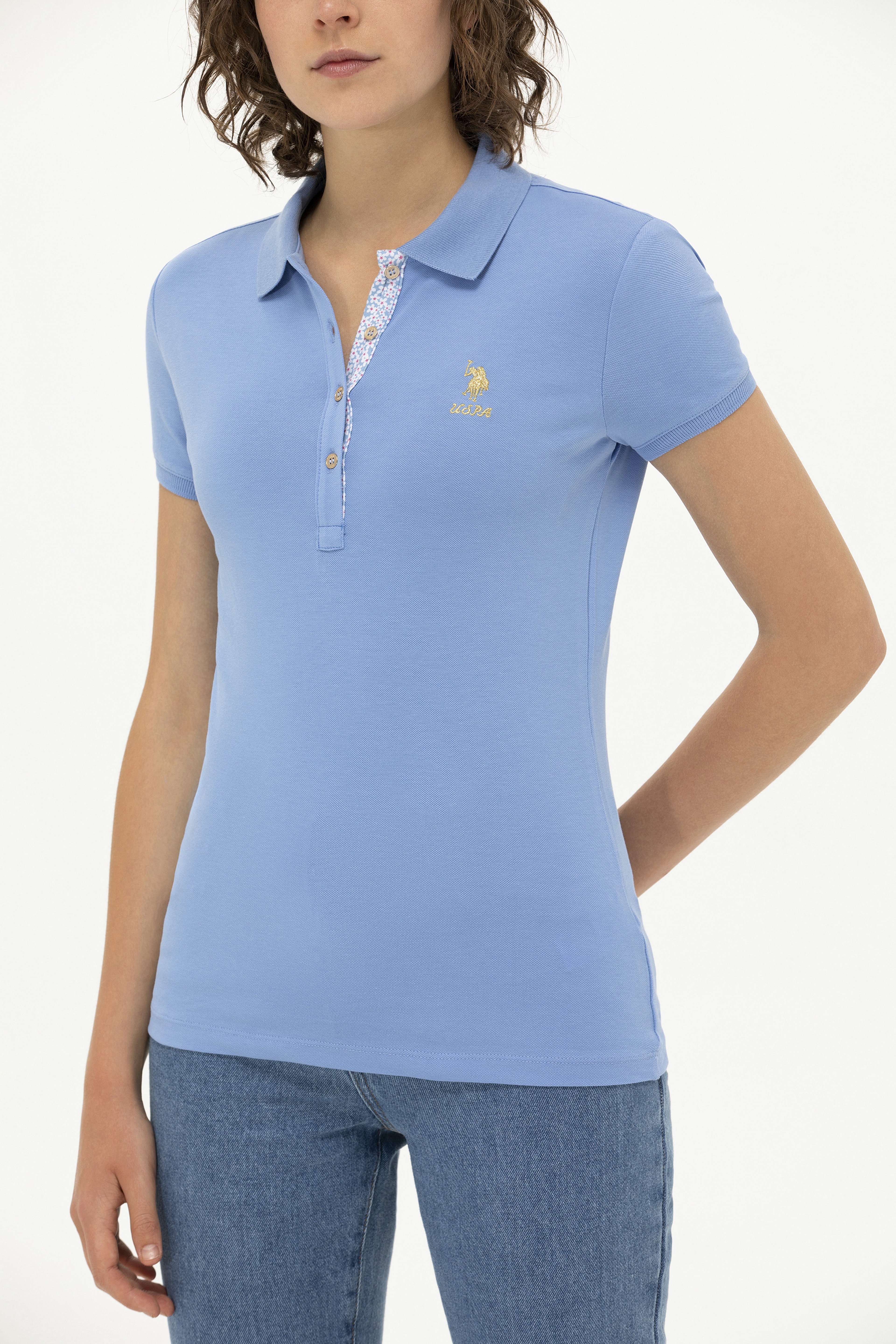 Kadın Saks Basic Tişört - Image 6