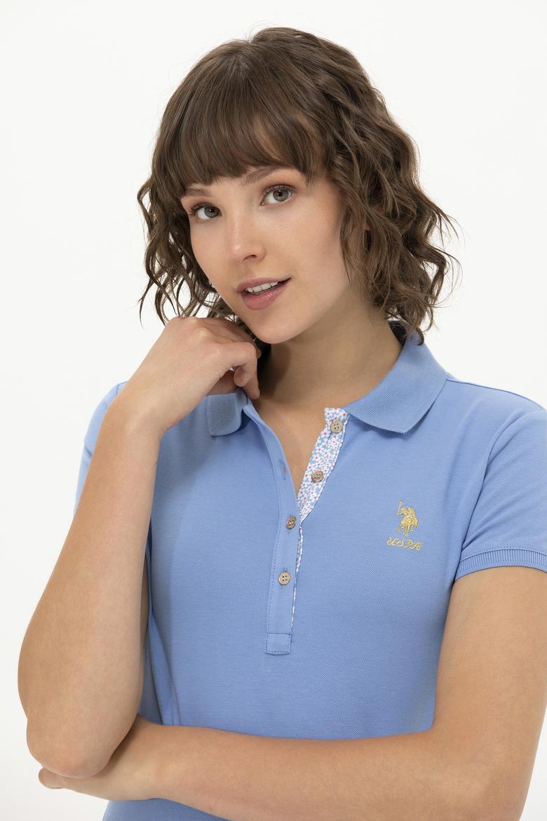 Kadın Saks Basic Tişört - 50248993020