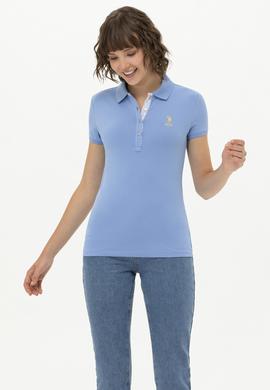 Kadın Saks Basic Tişört - 50248993020