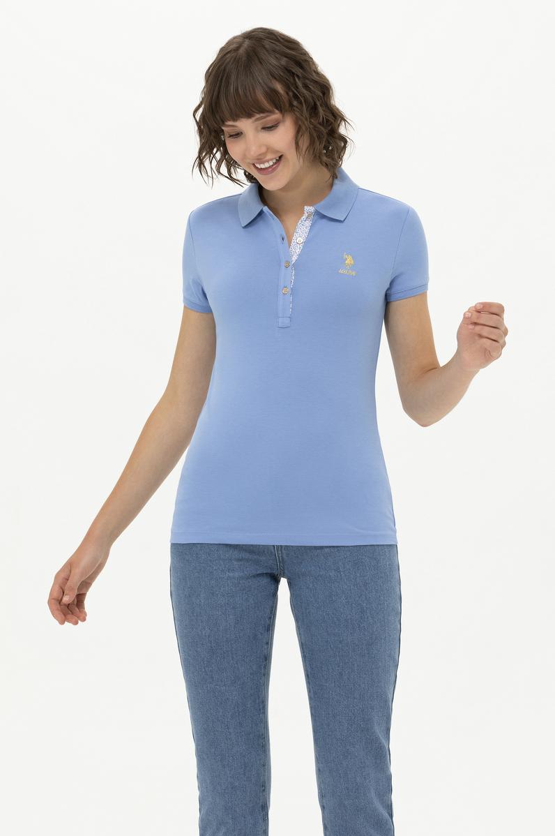 Kadın Saks Basic Tişört