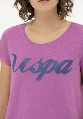 Kadın Menekşe Bisiklet Yaka Tişört - 50251960029