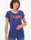 Kadın Mavi Bisiklet Yaka Tişört