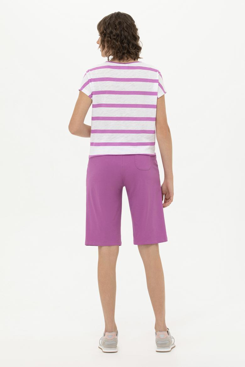 Kadın Menekşe Örme Şort - 50251979021