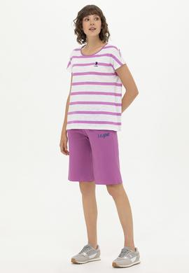 Kadın Menekşe Örme Şort - 50251979021
