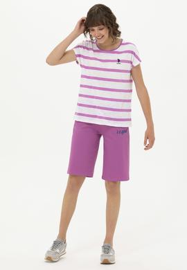 Kadın Menekşe Örme Şort - 50251979021