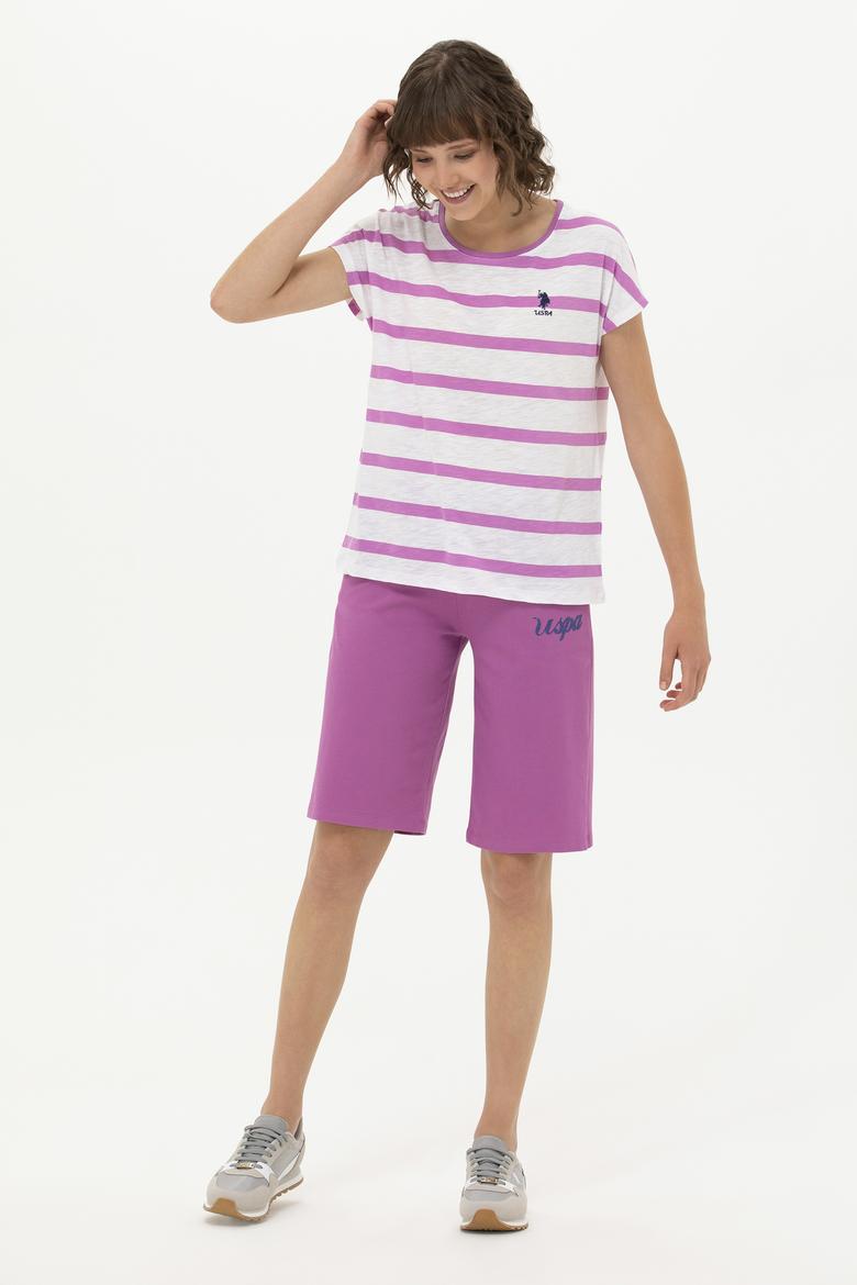 Kadın Menekşe Örme Şort