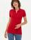 Kadın Kırmızı Basic Polo Yaka Tişört