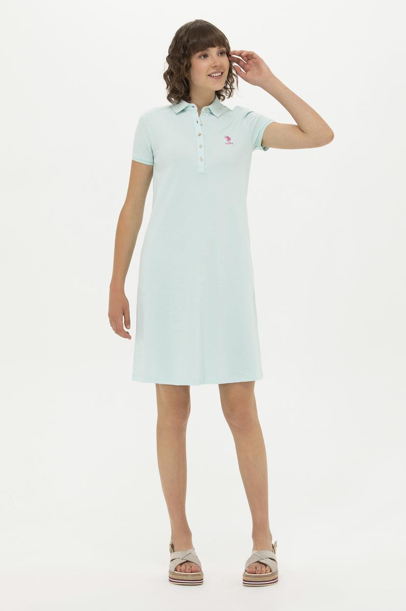 Kadın Su Yeşili Örme Elbise