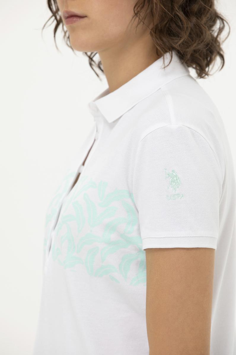 Kadın Su Yeşili Polo Yaka Tişört