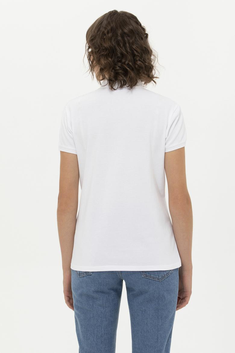 Kadın Su Yeşili Polo Yaka Tişört - 50262938025