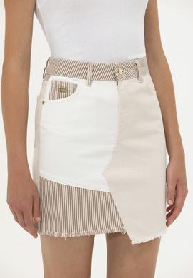 Kadın Krem Jean Etek - 50263756007