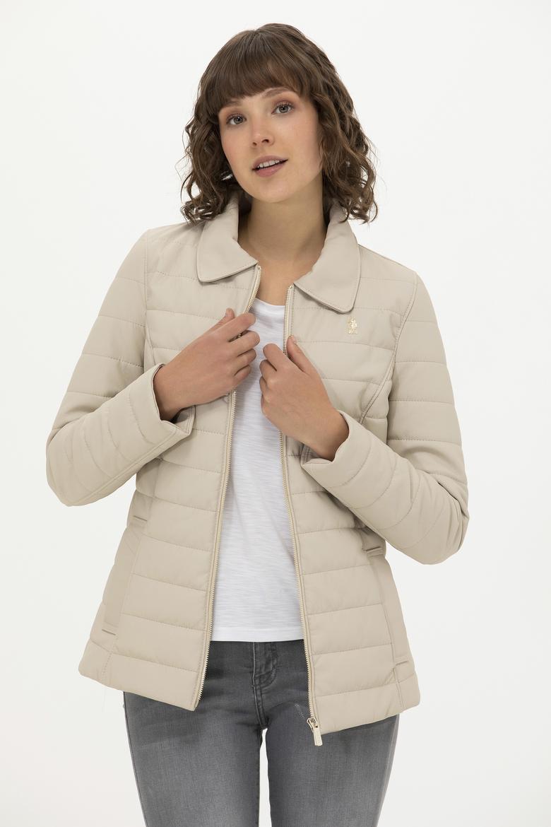 Kadın Ekru Deri Ceket - 50269051006