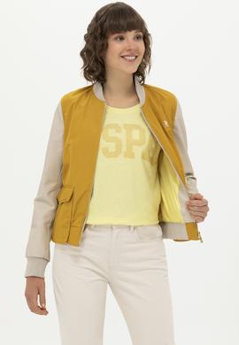 Kadın Sarı Deri Ceket - 50269052010