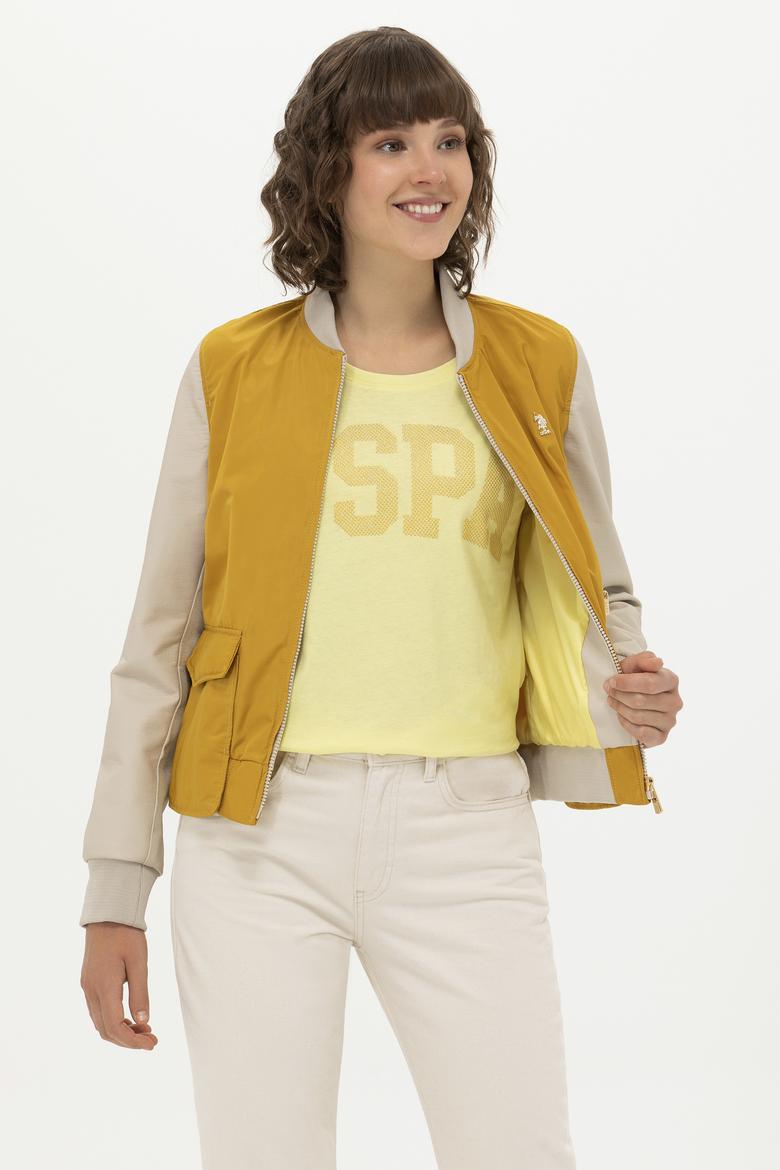 Kadın Sarı Deri Ceket - 50269052010