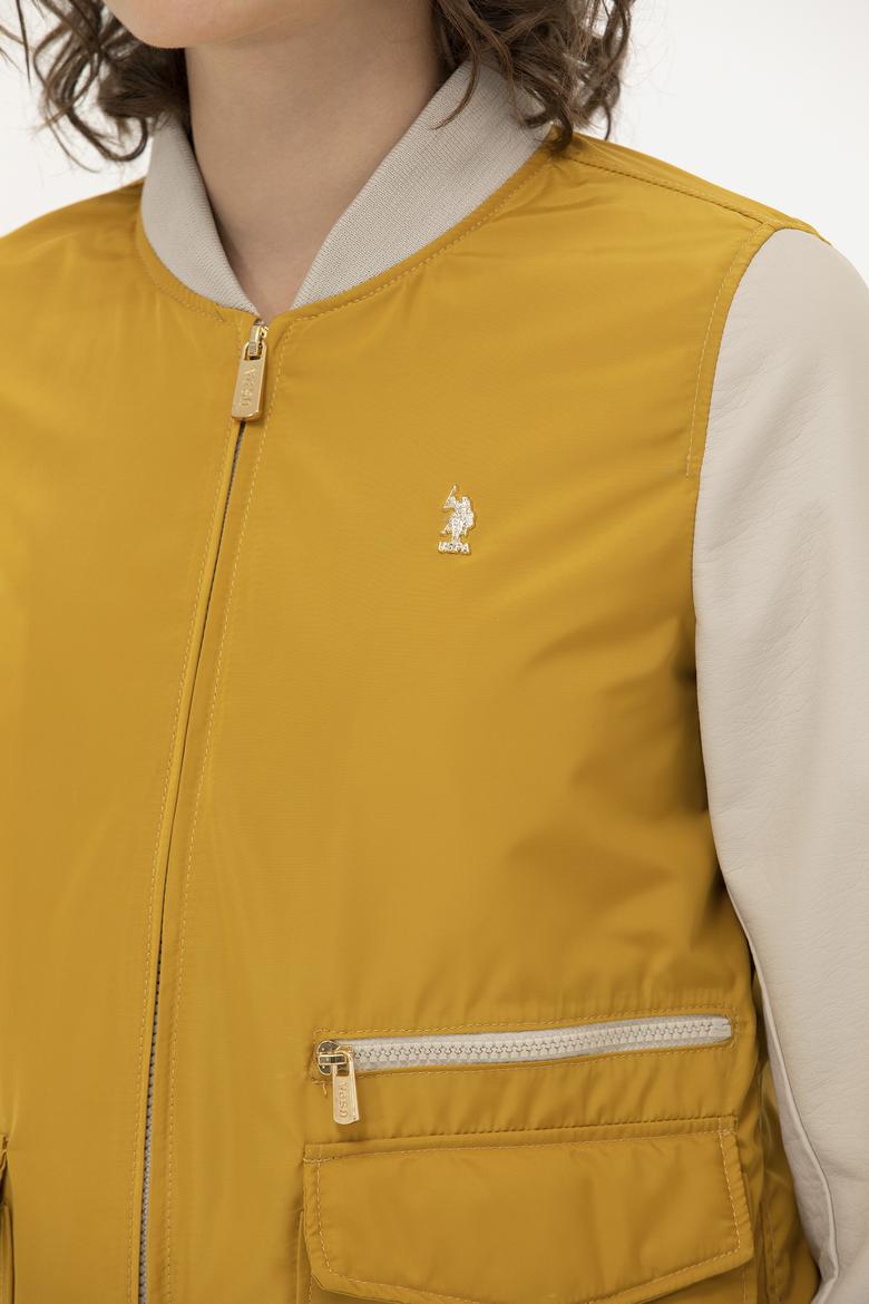 Kadın Sarı Deri Ceket - 50269052010