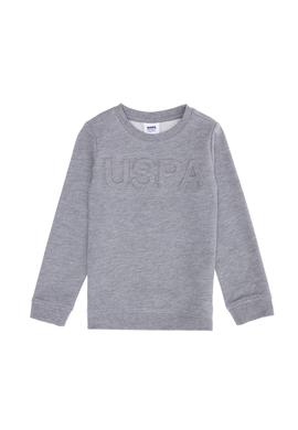 Erkek Çocuk Gri Melanj Basic Sweatshirt - 50254506065