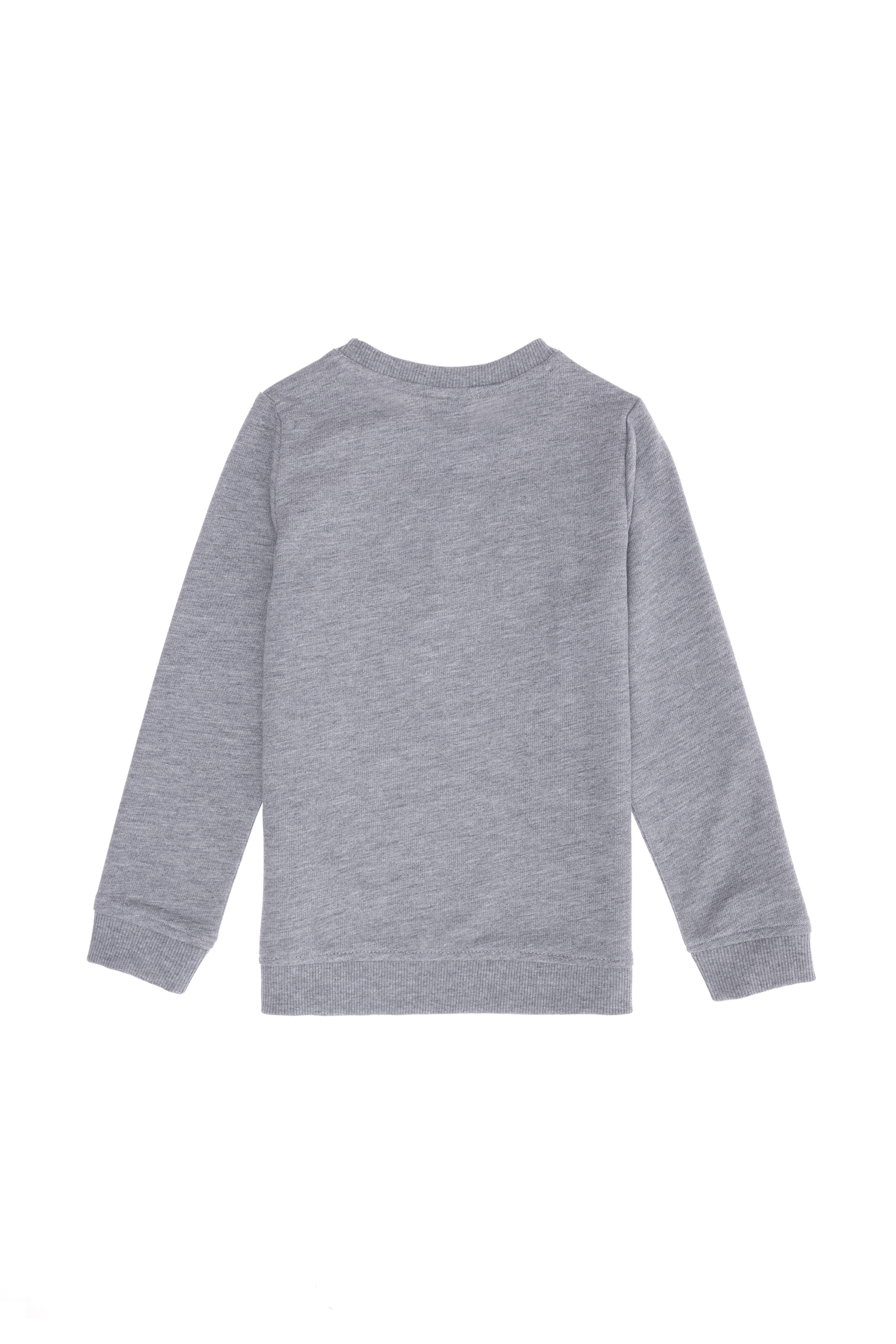 Erkek Çocuk Gri Melanj Basic Sweatshirt - Image 2