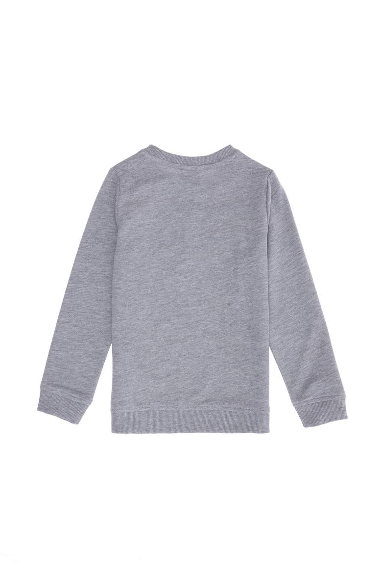 Erkek Çocuk Gri Melanj Basic Sweatshirt - 50254506065