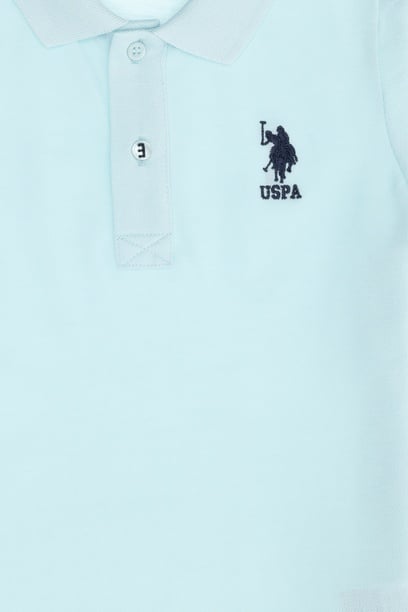 Erkek Çocuk Su Yeşili Basic Polo Yaka Tişört