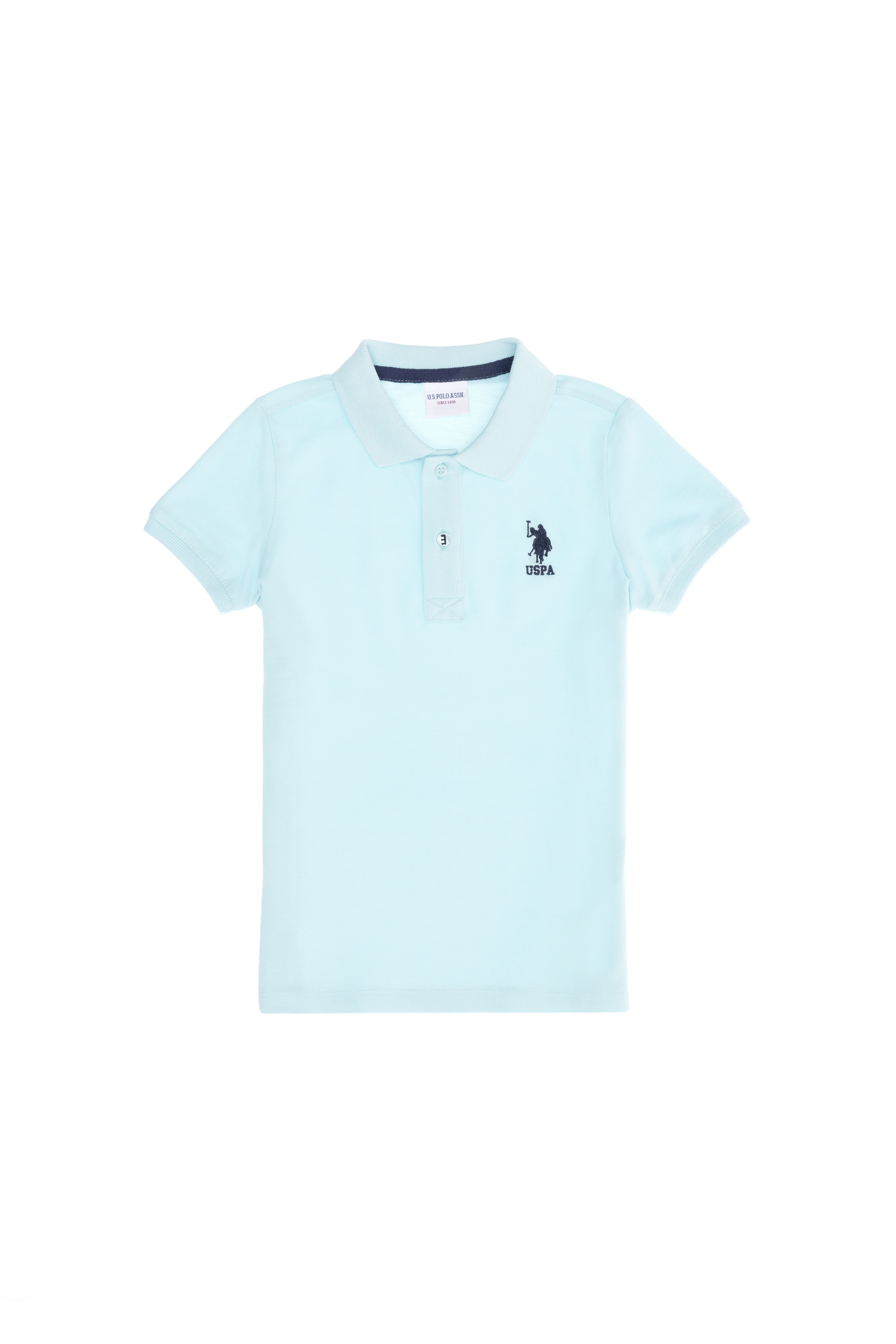 Erkek Çocuk Su Yeşili Basic Polo Yaka Tişört - Image 1