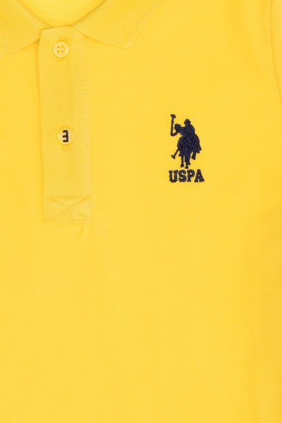 Erkek Çocuk Sarı Basic Polo Yaka Tişört