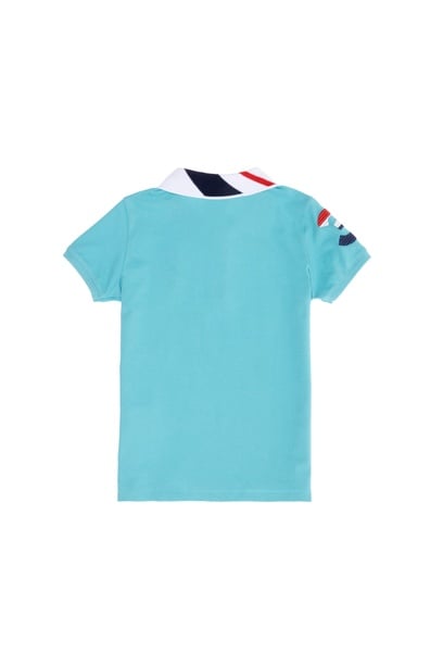 Erkek Çocuk Mint Basic Polo Yaka Tişört