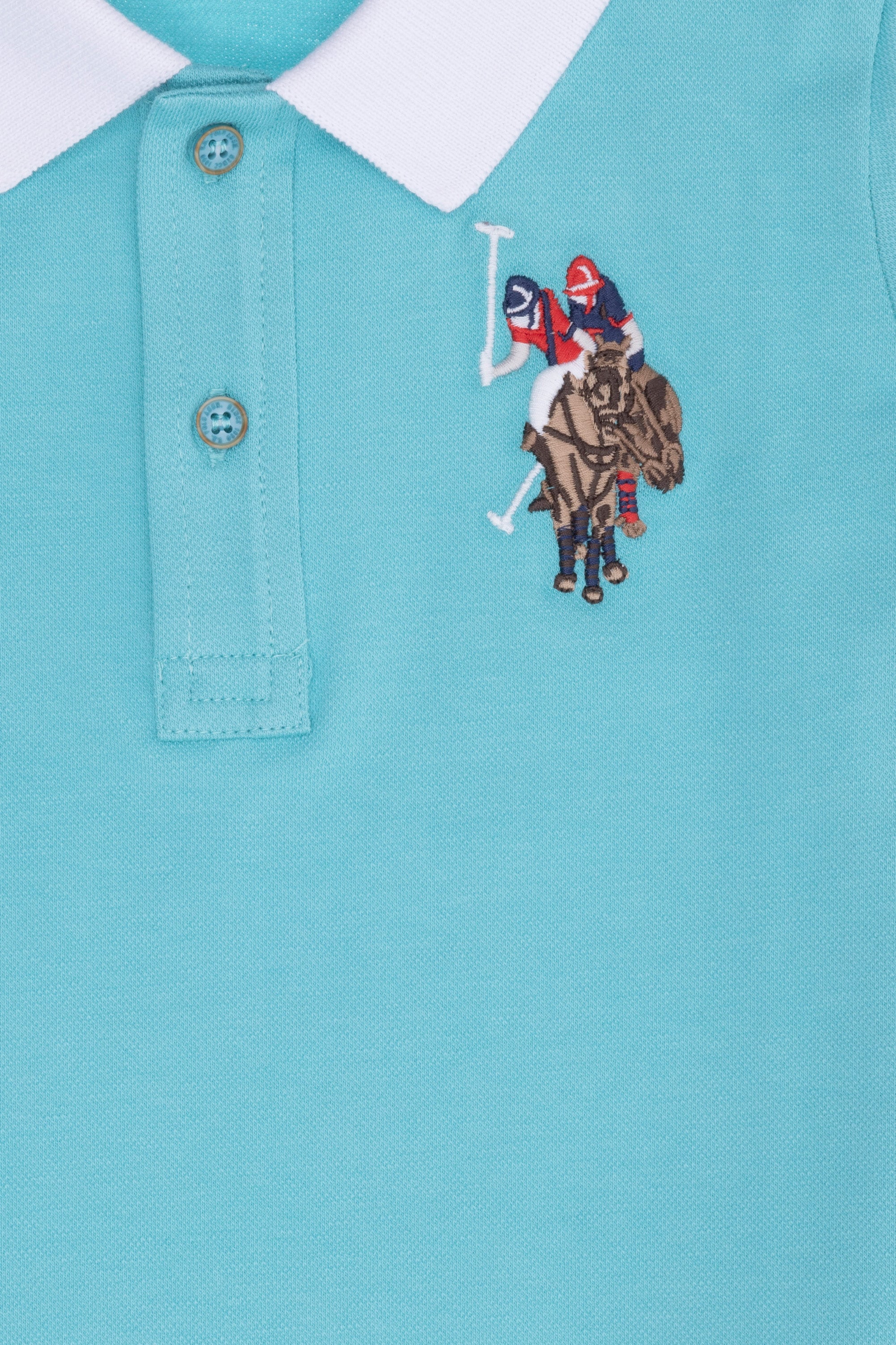 Erkek Çocuk Mint Basic Polo Yaka Tişört - Image 3