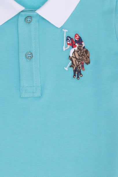 Erkek Çocuk Mint Basic Polo Yaka Tişört