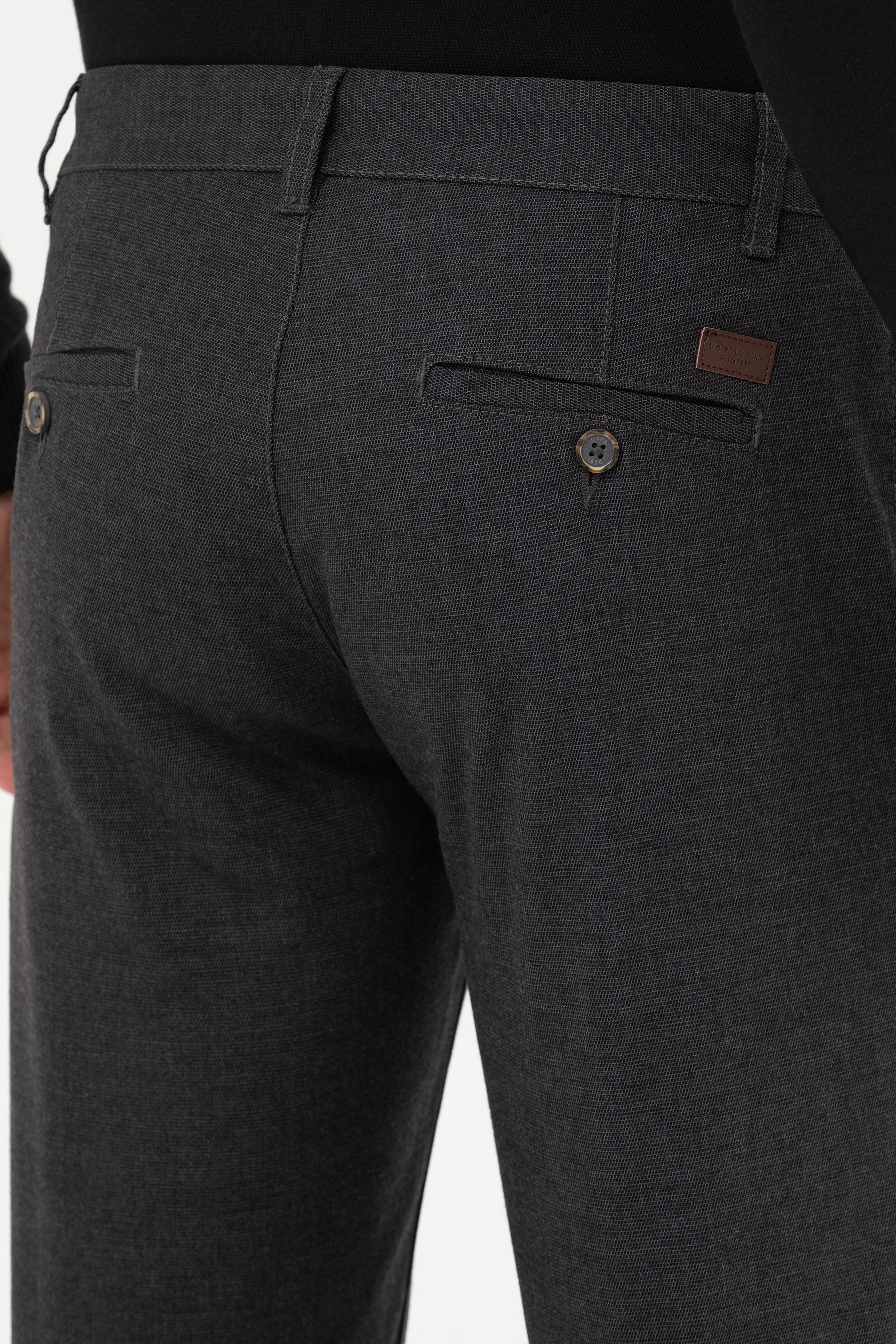 Erkek Slim Fit Antrasit Kanvas Pantolon - Image 7