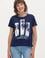 Kadın Lacivert Bisiklet Yaka Tişört