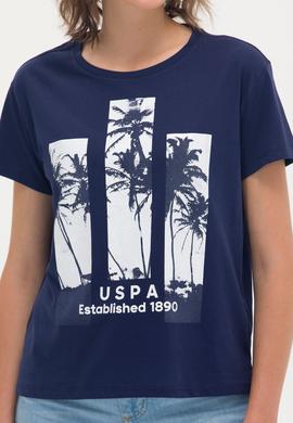 Kadın Lacivert Bisiklet Yaka Tişört - 50262937030