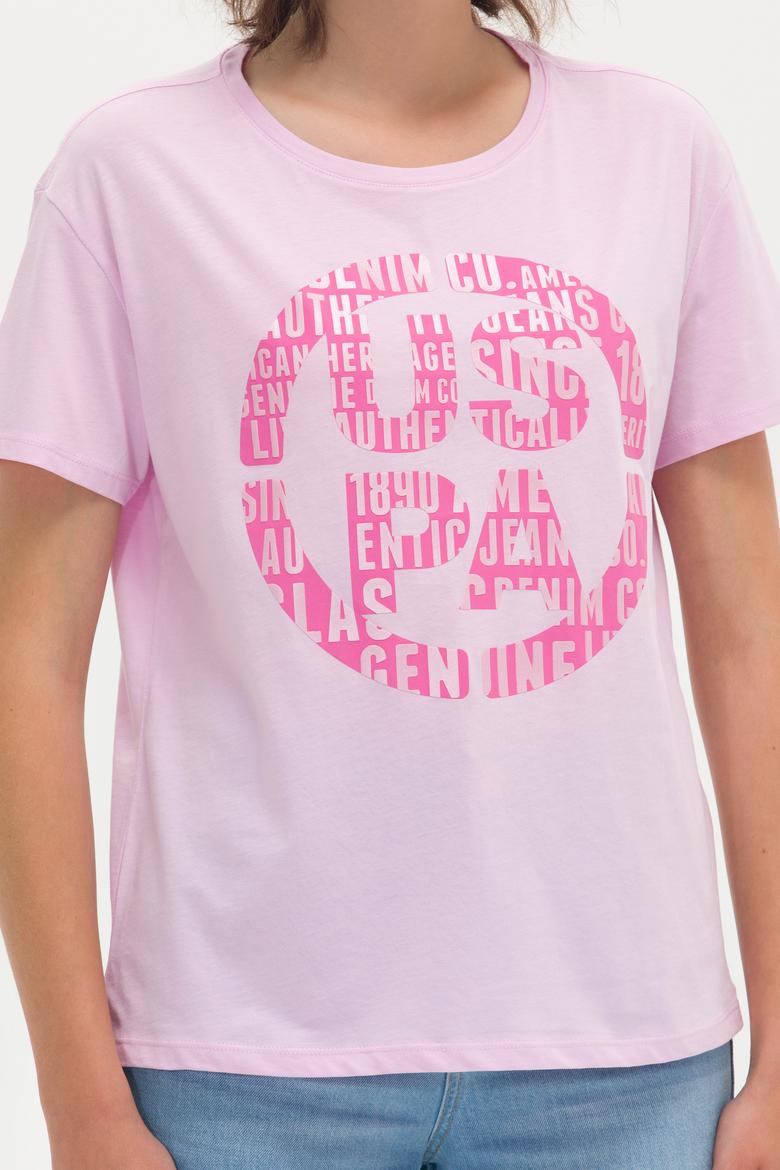 Kadın Manolya Bisiklet Yaka Tişört - 50262944007