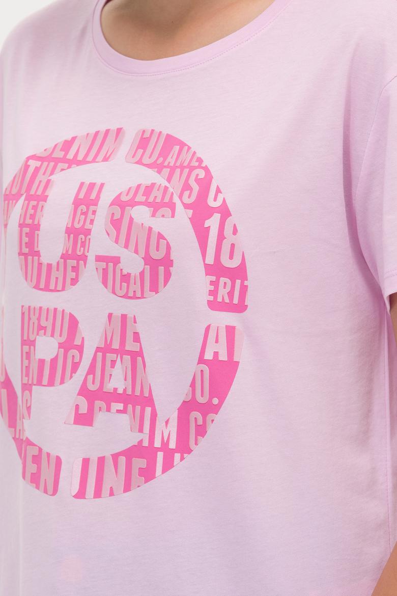 Kadın Manolya Bisiklet Yaka Tişört - 50262944007