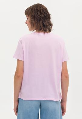 Kadın Manolya Bisiklet Yaka Tişört - 50262944007