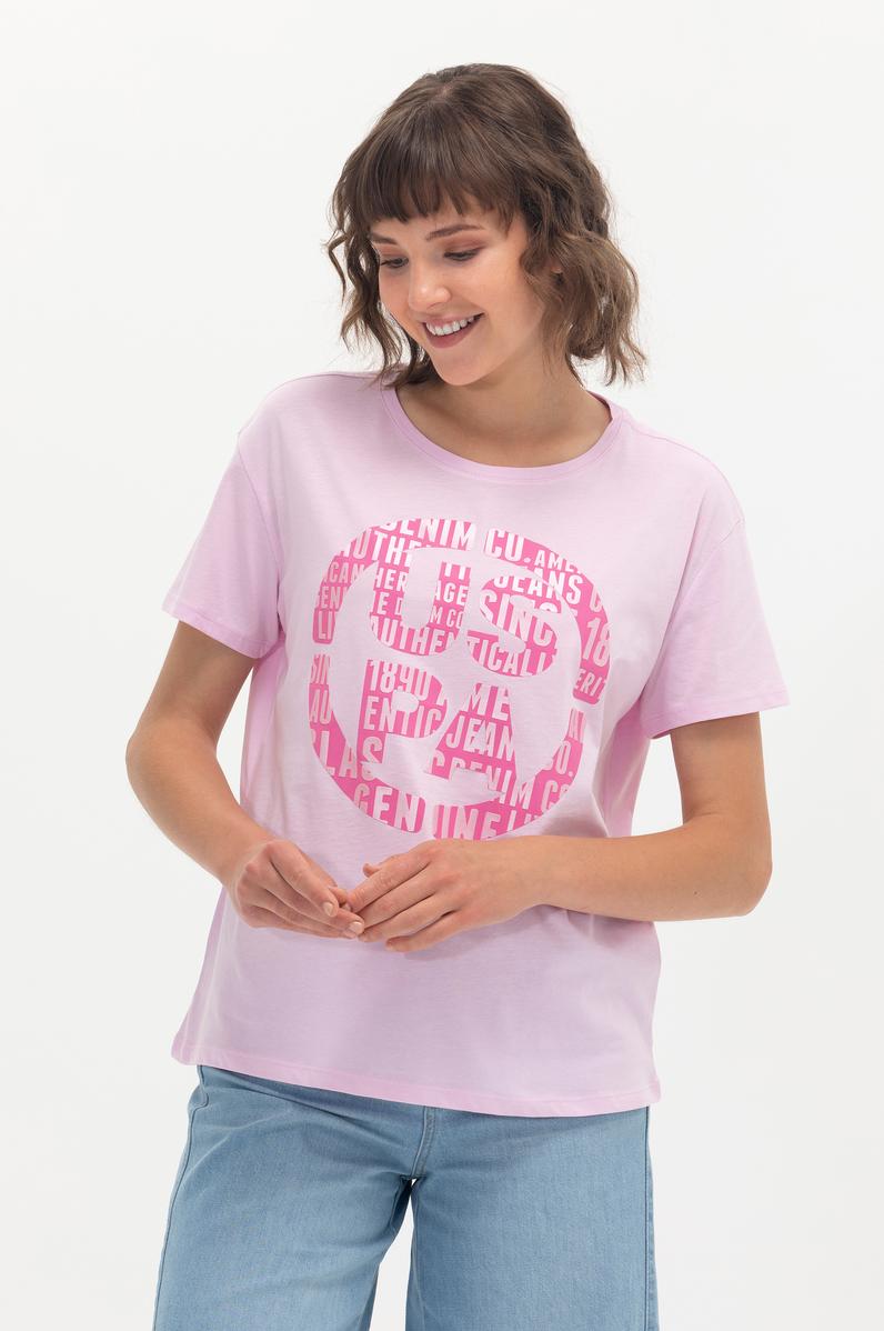 Kadın Manolya Bisiklet Yaka Tişört