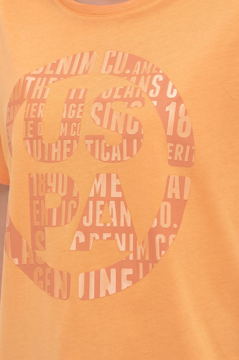 Kadın Turuncu Bisiklet Yaka Tişört