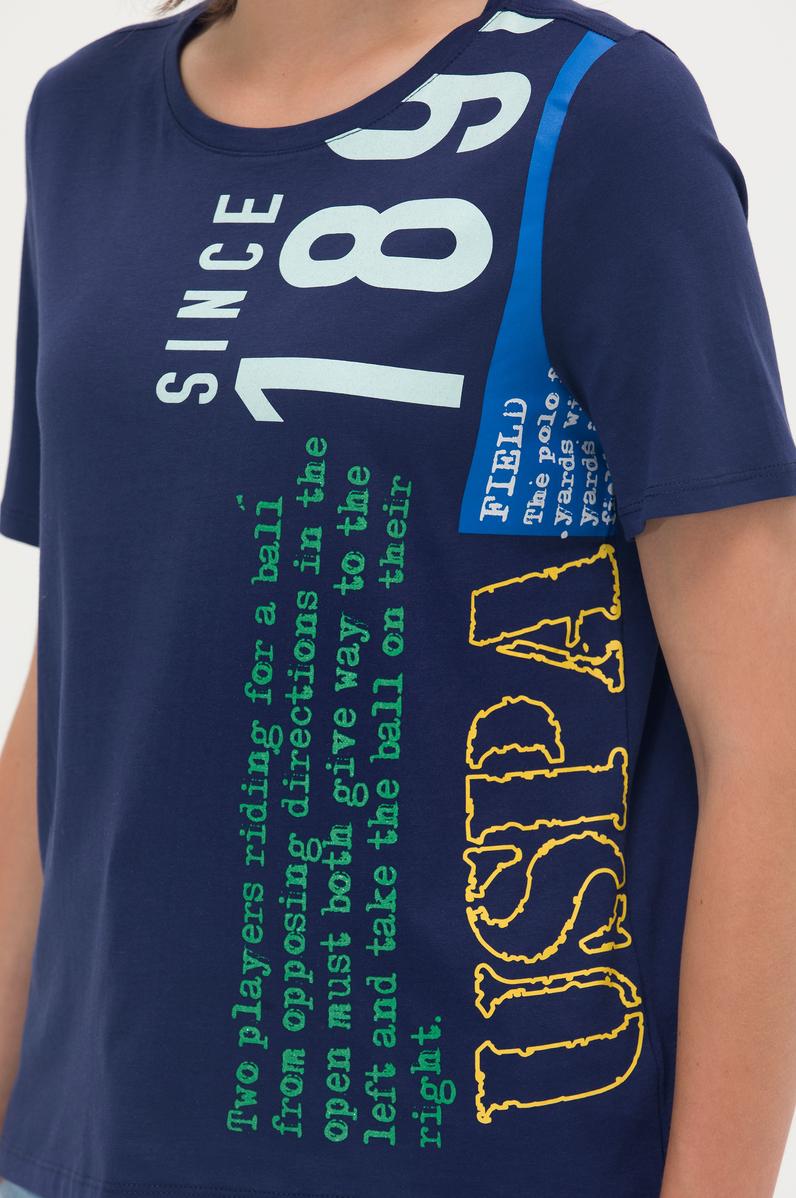 Kadın Lacivert Bisiklet Yaka Tişört