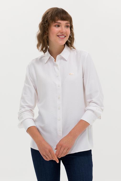 Kadın Beyaz Uzun Kollu Gömlek
