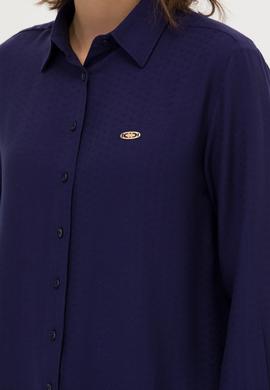 Kadın Lacivert Uzun Kollu Gömlek - 50264189011