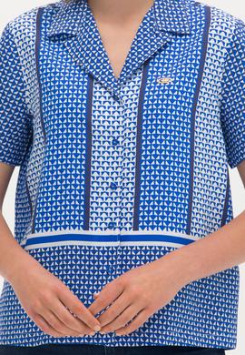 Kadın Saks Kısa Kollu Gömlek - 50264214003