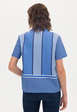 Kadın Saks Kısa Kollu Gömlek - 50264214003