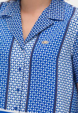 Kadın Saks Kısa Kollu Gömlek - 50264214003