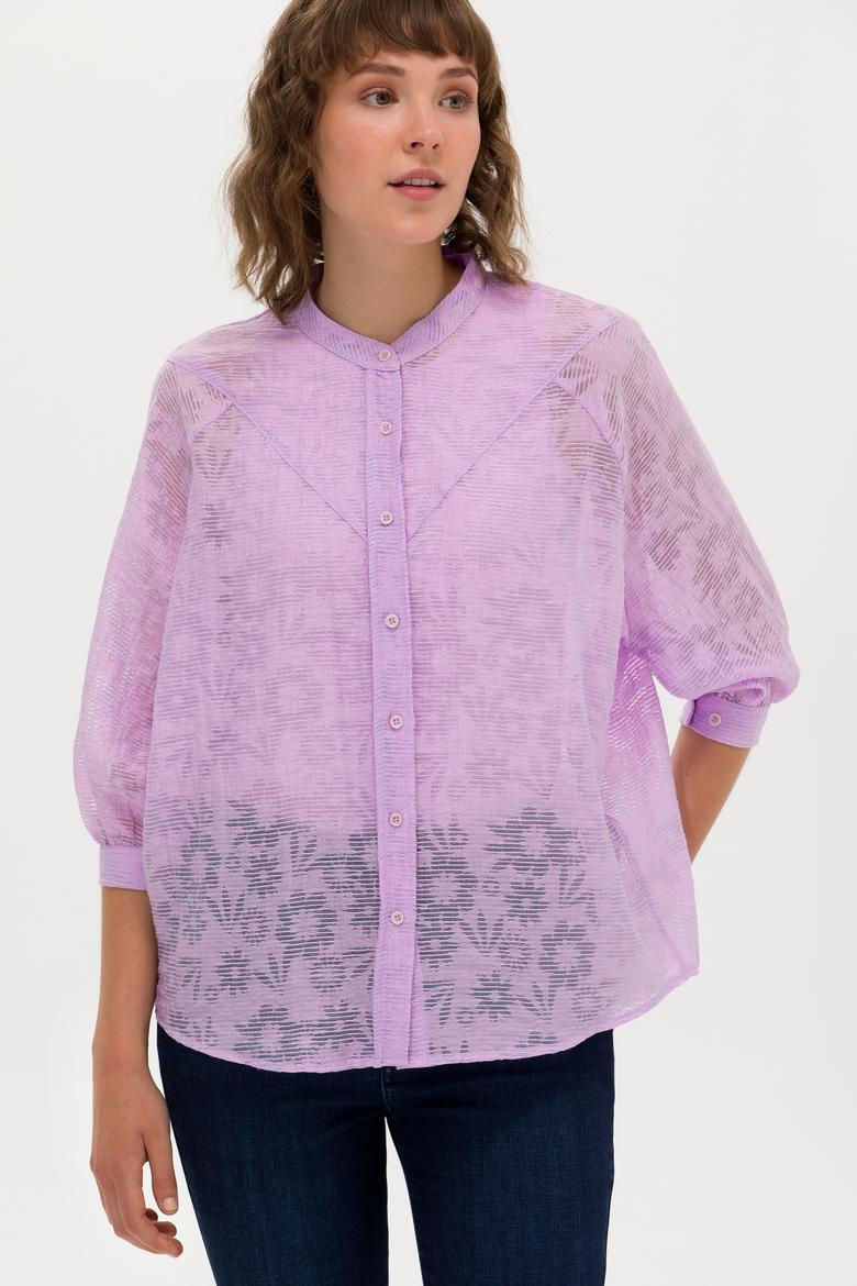 Kadın Manolya Uzun Kollu Gömlek - 50264223003