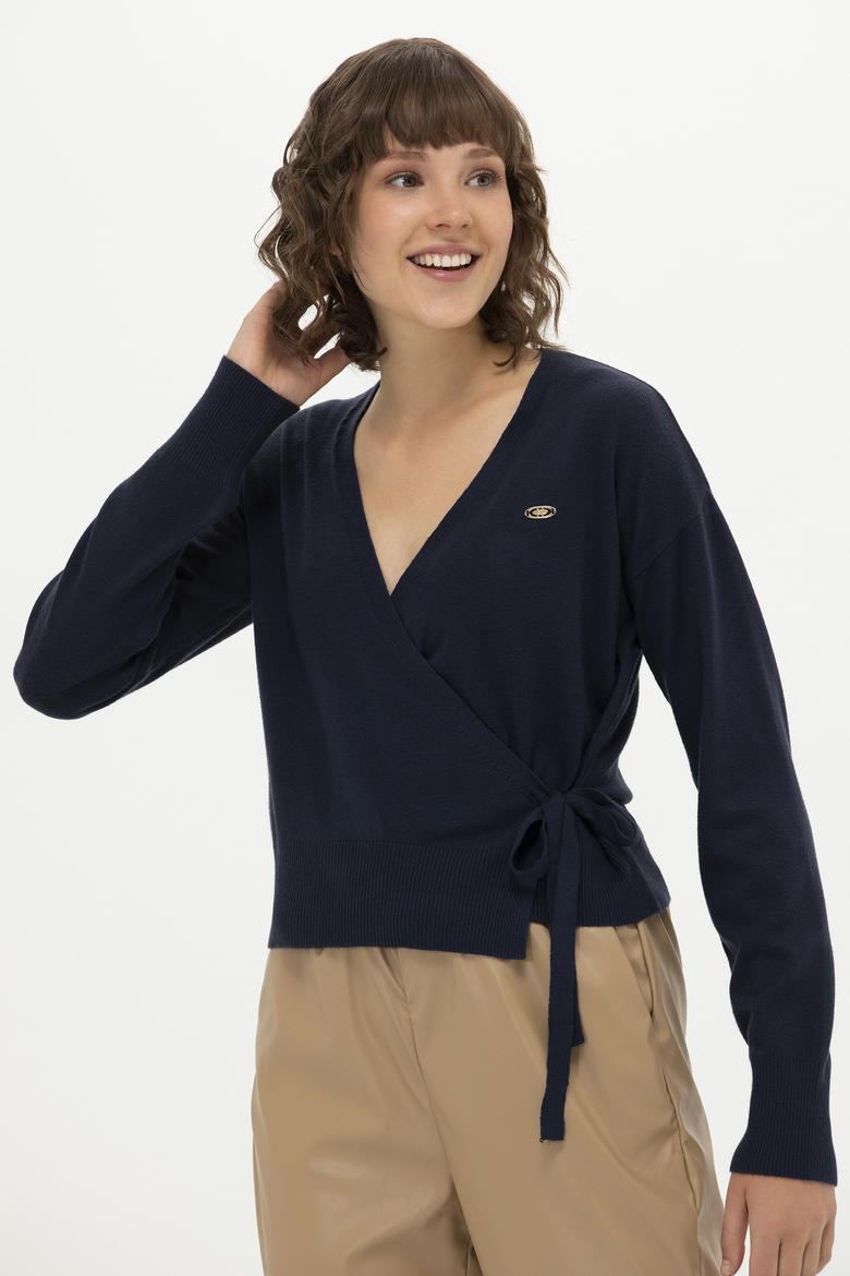 Kadın Lacivert Triko Hırka - 50256623006