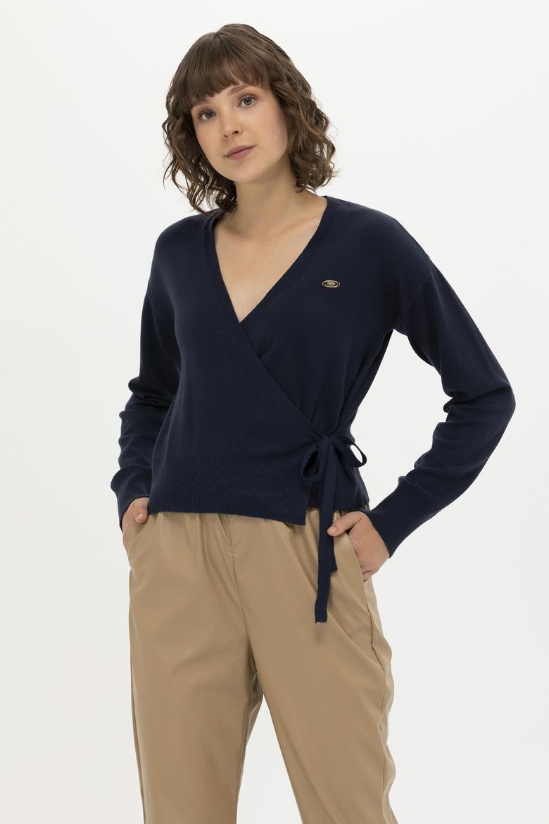 Kadın Lacivert Triko Hırka