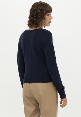 Kadın Lacivert Triko Hırka - 50256623006